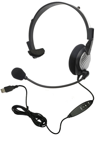 NC-181 VM USB On-Ear Mono Headset with noise-canceling mic, ideal bulk school headphones for clear communication.